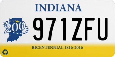 IN license plate 971ZFU