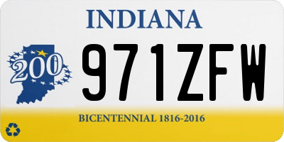 IN license plate 971ZFW