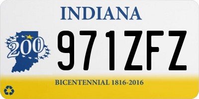 IN license plate 971ZFZ