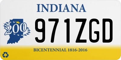 IN license plate 971ZGD