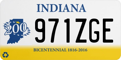 IN license plate 971ZGE