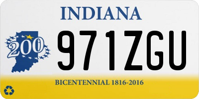 IN license plate 971ZGU