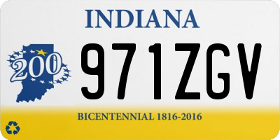 IN license plate 971ZGV