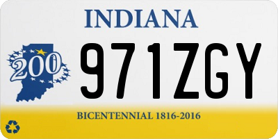 IN license plate 971ZGY