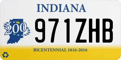 IN license plate 971ZHB