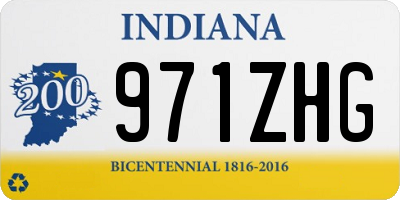 IN license plate 971ZHG