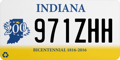 IN license plate 971ZHH
