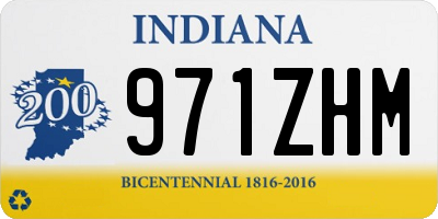 IN license plate 971ZHM