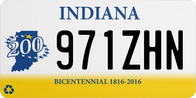 IN license plate 971ZHN
