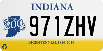 IN license plate 971ZHV
