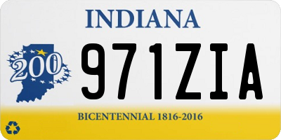 IN license plate 971ZIA