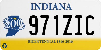 IN license plate 971ZIC