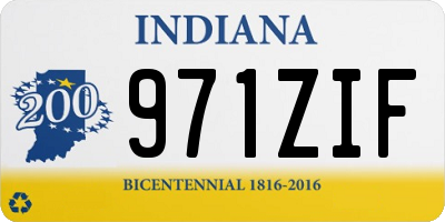 IN license plate 971ZIF
