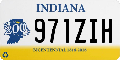 IN license plate 971ZIH