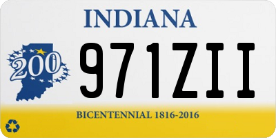 IN license plate 971ZII