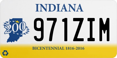 IN license plate 971ZIM