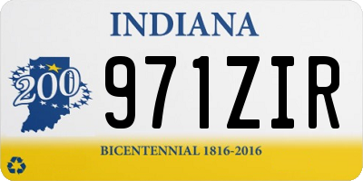IN license plate 971ZIR