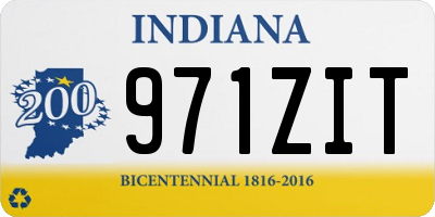 IN license plate 971ZIT