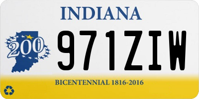 IN license plate 971ZIW