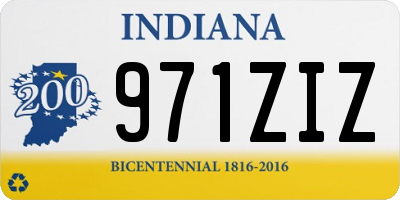 IN license plate 971ZIZ