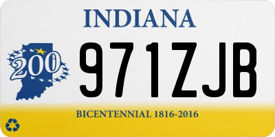 IN license plate 971ZJB