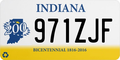 IN license plate 971ZJF