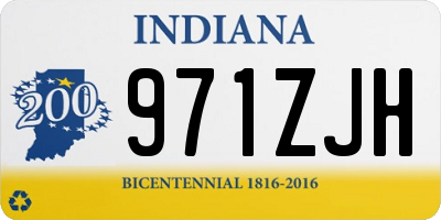 IN license plate 971ZJH