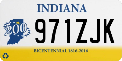 IN license plate 971ZJK