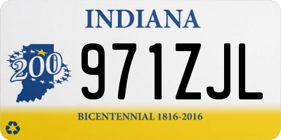 IN license plate 971ZJL