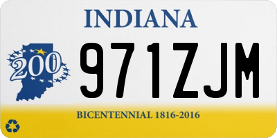 IN license plate 971ZJM