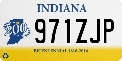 IN license plate 971ZJP