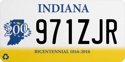 IN license plate 971ZJR