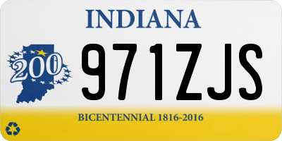 IN license plate 971ZJS