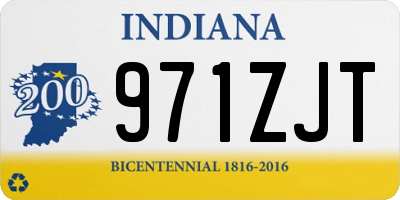IN license plate 971ZJT