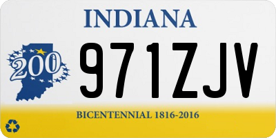 IN license plate 971ZJV