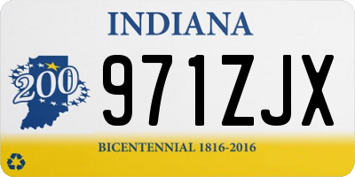 IN license plate 971ZJX