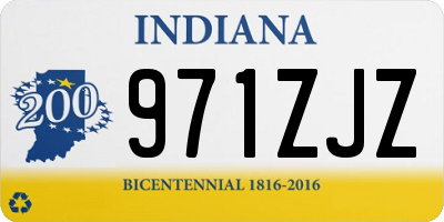 IN license plate 971ZJZ