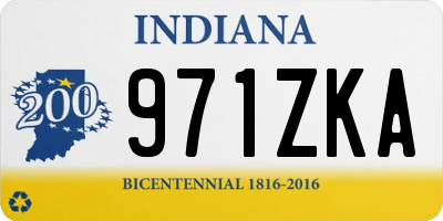 IN license plate 971ZKA