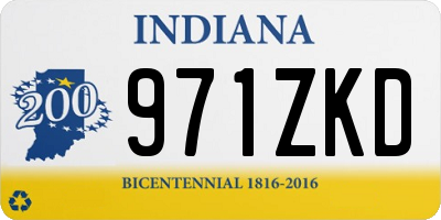 IN license plate 971ZKD