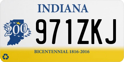IN license plate 971ZKJ