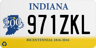 IN license plate 971ZKL