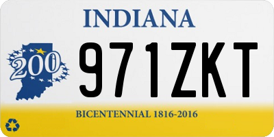 IN license plate 971ZKT