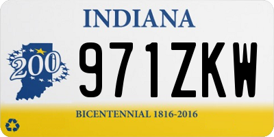 IN license plate 971ZKW