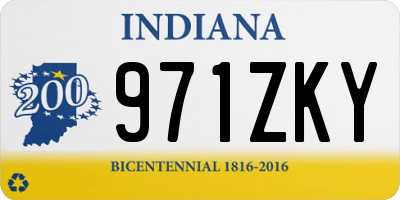 IN license plate 971ZKY