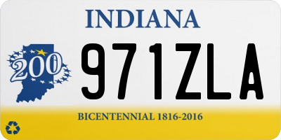 IN license plate 971ZLA