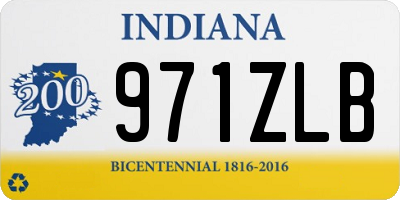 IN license plate 971ZLB