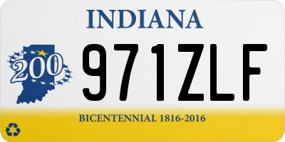 IN license plate 971ZLF
