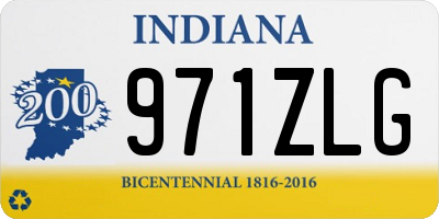 IN license plate 971ZLG