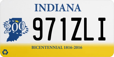 IN license plate 971ZLI