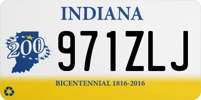 IN license plate 971ZLJ